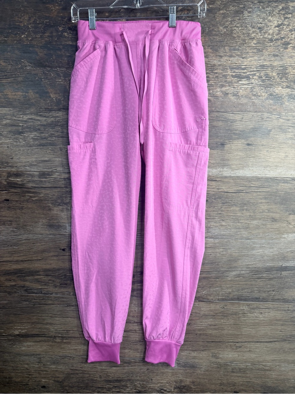 Ava Therese Women's Pink Cargo-Style Joggers with Drawstring Waist